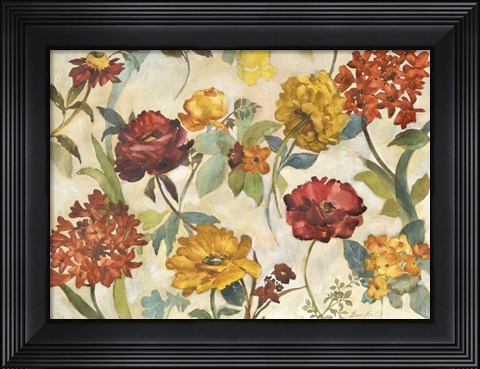 Framed Layered Flowers Print