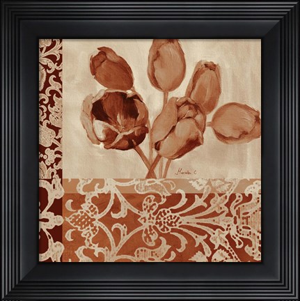 Framed Portret Of Tulips Print