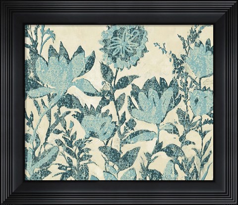 Framed Textured Flowers Print