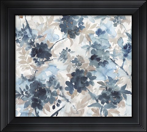 Framed Blue Blossoms Print