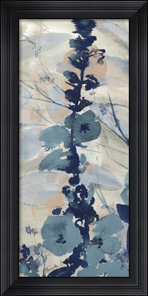 Framed Blue Floral I Print