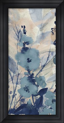 Framed Blue Floral II Print