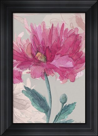 Framed Flower Sketch 2 Print