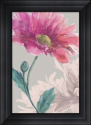 Framed Flower Sketch 3 Print