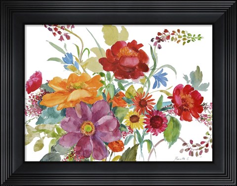 Framed Watercolor Bouquet Print