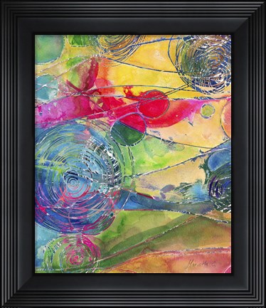 Framed Circles And Waves 1 Print