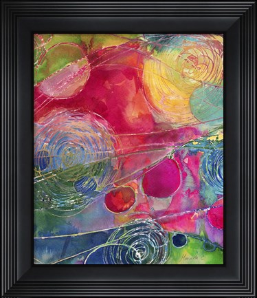 Framed Circles And Waves 2 Print