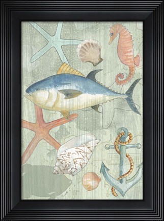 Framed Coastal I Print