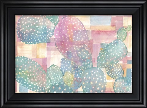 Framed Pink Succulents Print