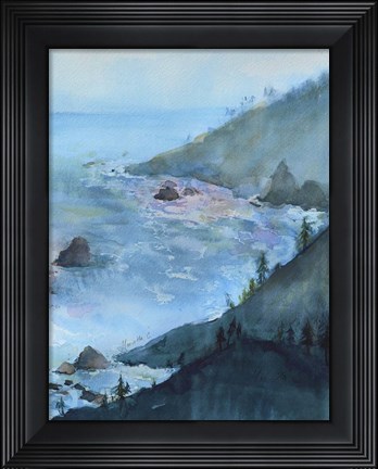 Framed View From The Cliff 1 Print