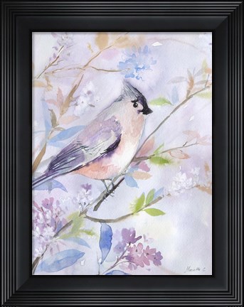 Framed Pastel Birds 1 Print