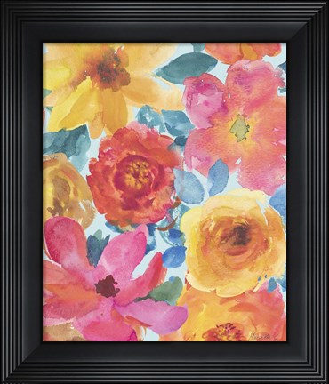 Framed Fresh Flowers All Over Print