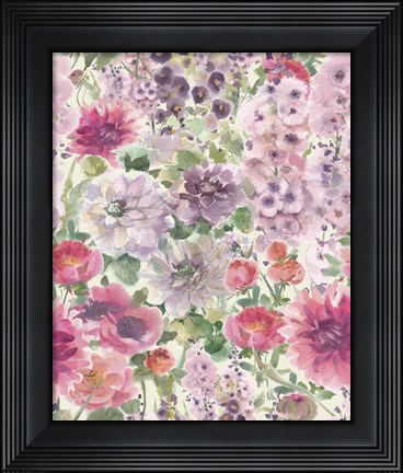 Framed Holly Hocks All Over 2 Print