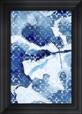 Framed Indigo 1 Tie Dye Print