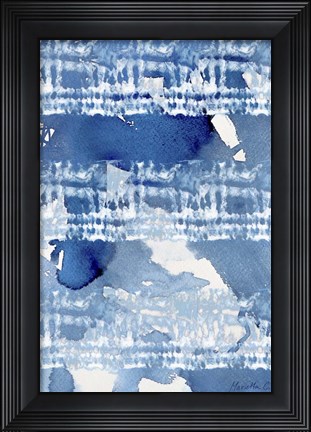 Framed Indigo 2 Tie Dye Print