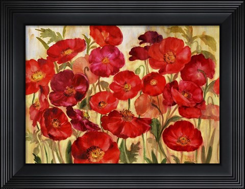 Framed Red Poppies Print