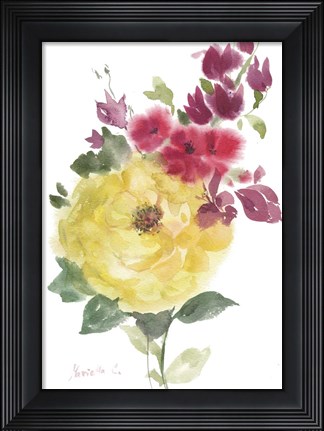 Framed Roses Bogonvilia 2 Print