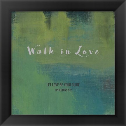 Framed Walk In Love Print