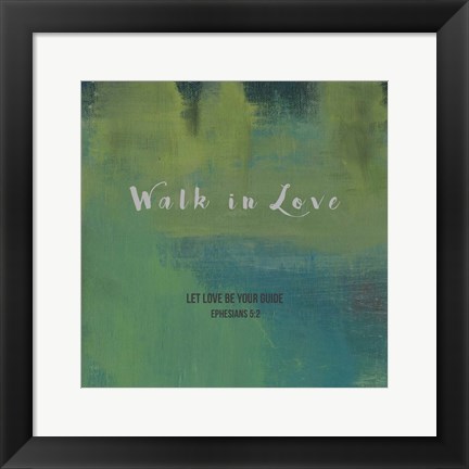 Framed Walk In Love Print