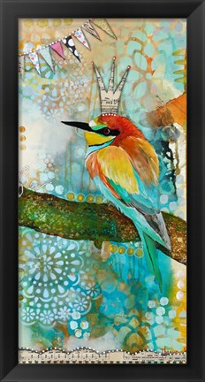 Framed Crowned Bird Print