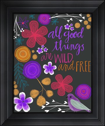 Framed Wild and Free Print