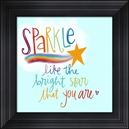Framed Rainbow Sparkle Print