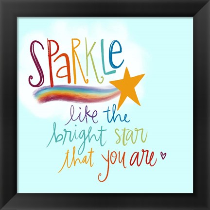 Framed Rainbow Sparkle Print