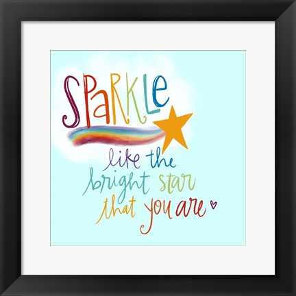 Framed Rainbow Sparkle Print