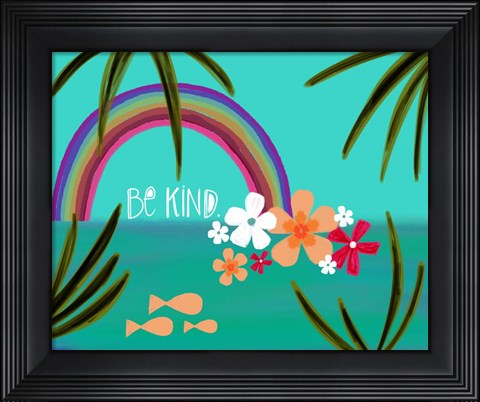 Framed Be Kind Print