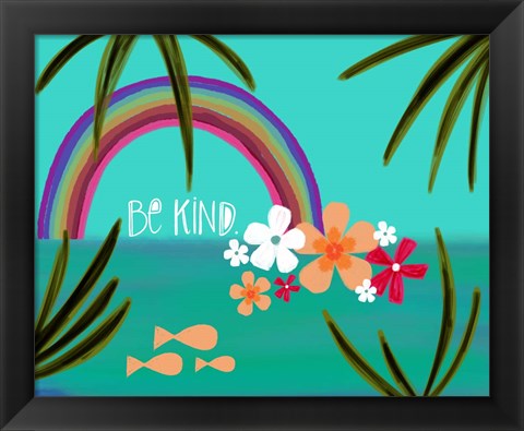 Framed Be Kind Print