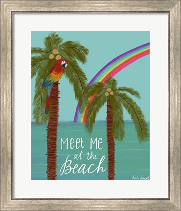 Framed Meet Me at the Beach Print