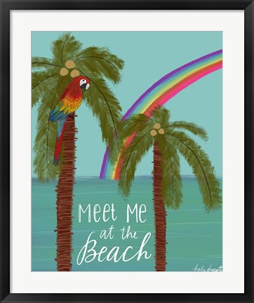 Framed Meet Me at the Beach Print