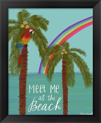 Framed Meet Me at the Beach Print