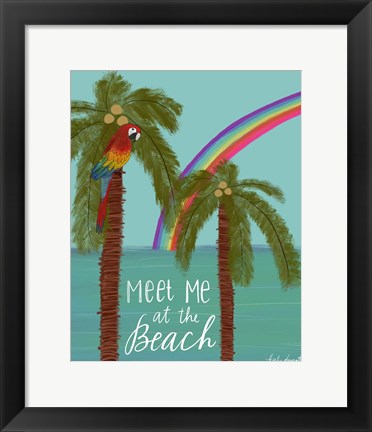 Framed Meet Me at the Beach Print