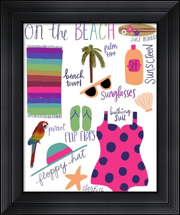 Framed On the Beach Print