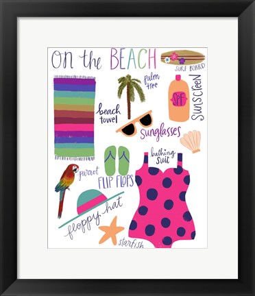 Framed On the Beach Print