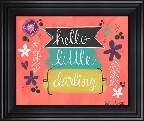 Framed Hello Little Darling Print