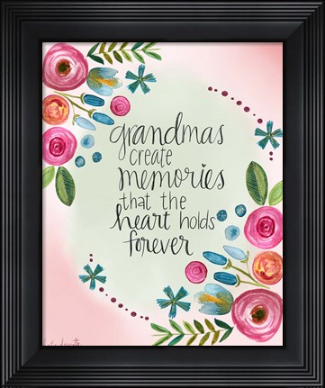 Framed Grandma Memories Print