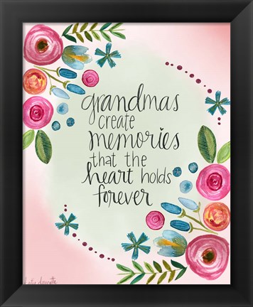Framed Grandma Memories Print