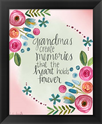 Framed Grandma Memories Print