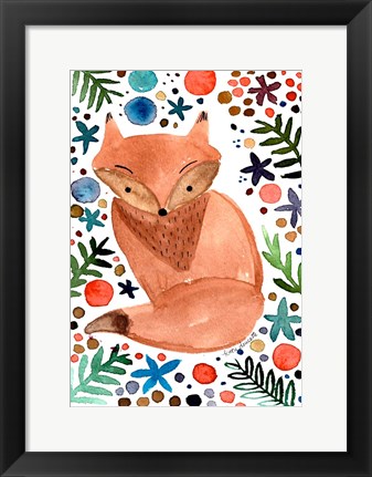 Framed Watercolor Fox Print