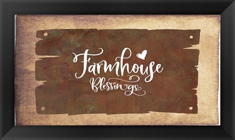 Framed Farmhouse Blessings Print