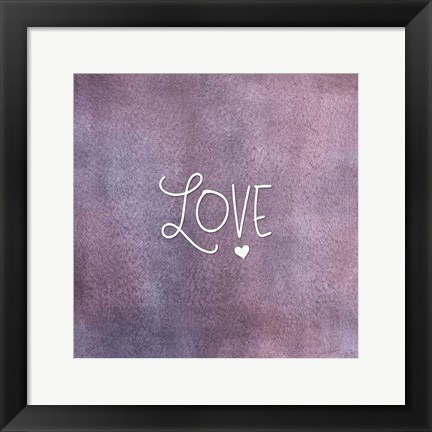 Framed Love Purple Print