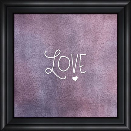 Framed Love Purple Print