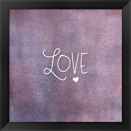 Framed Love Purple Print