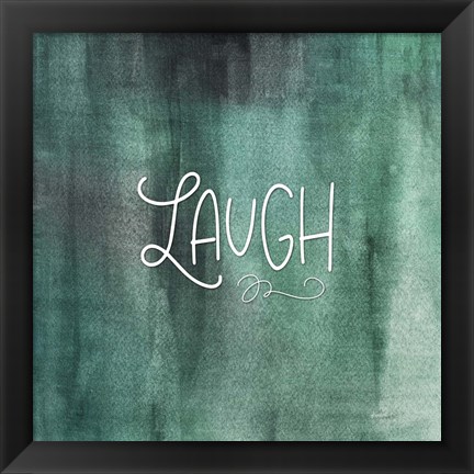 Framed Laugh Green Print