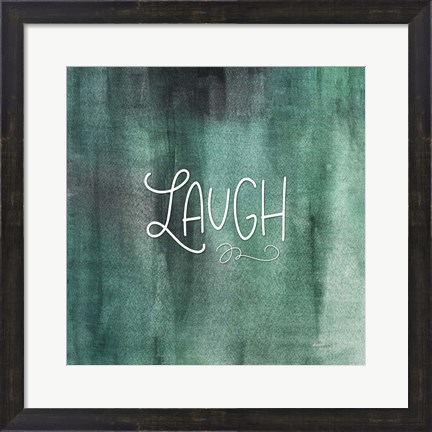 Framed Laugh Green Print