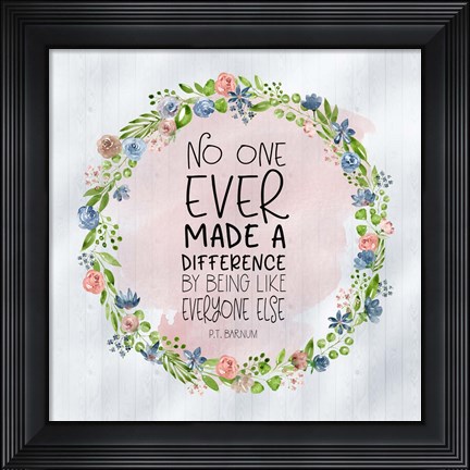 Framed Difference Quote II Print