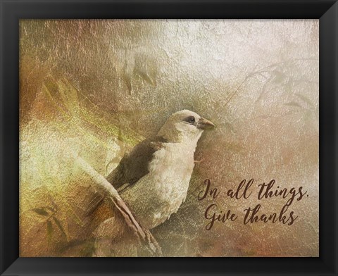 Framed Give Thanks Print