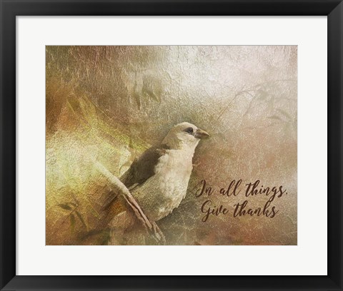 Framed Give Thanks Print